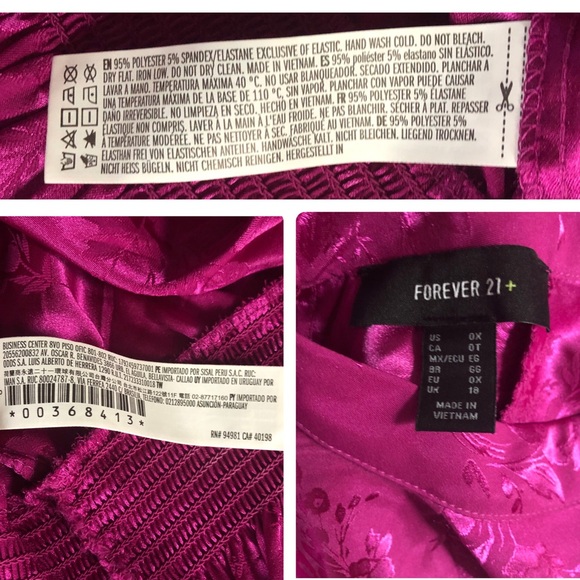 Forever21 + pink satin floral print blouse - Picture 8 of 8